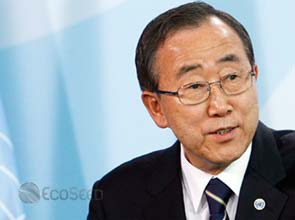 U.N. chief urges continued environmental efforts