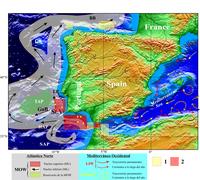 Desde cuando y hasta donde el Mediterráneo invade el Atlántico