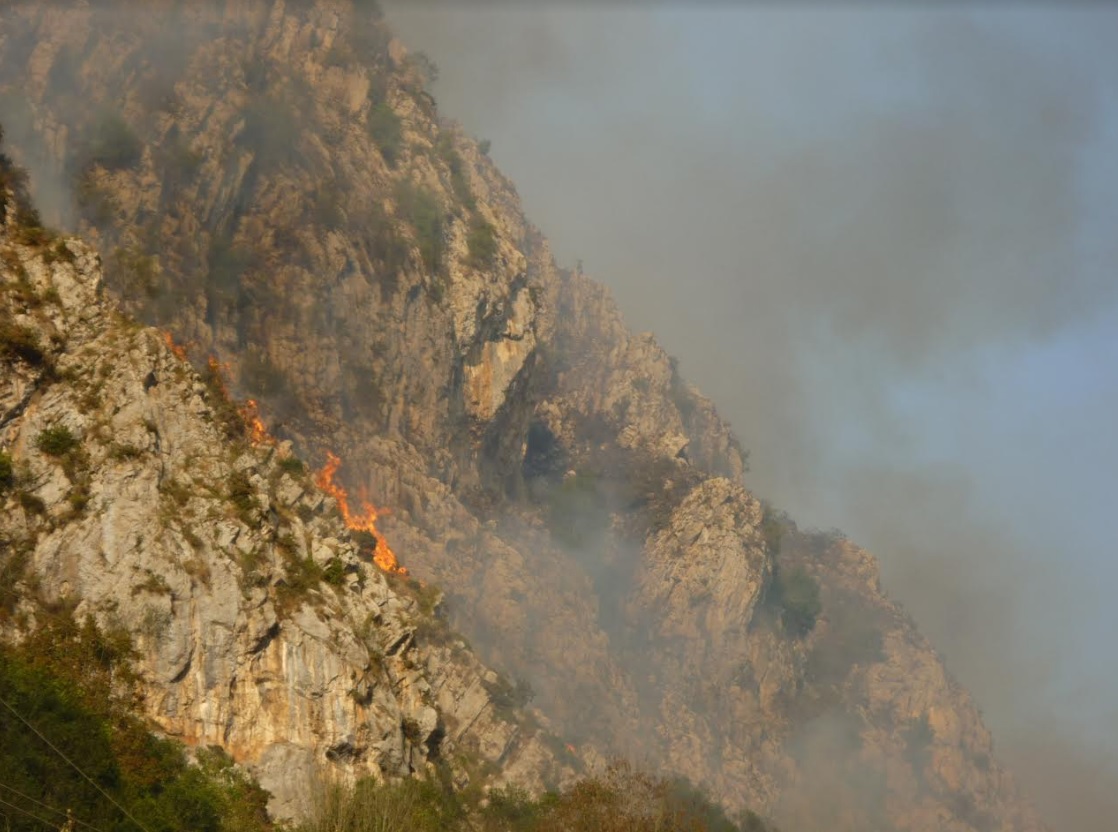 Asturias entera a oscuras por los incendios forestales intencionados