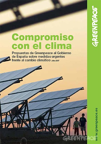 Greenpeace califica de destructor de empleo verde el pacto entre Gobierno