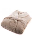 Albornoz algodón ecológico 100% beige rizo americano (Cuello smocking)