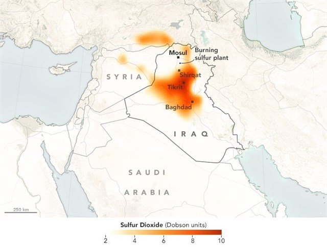 Desastres medioambientales de la política de tierra quemada de EI en Mosul