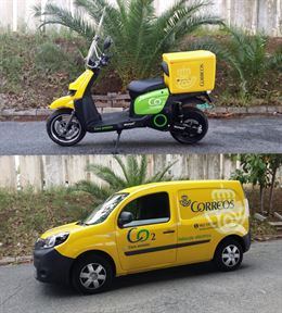 Correos Sevilla y Málaga incorpora dos docenas de vehículos eléctricos