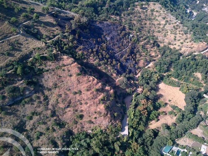 Cantabria. Un incendio intencionado afecta a una hectárea de los bosques de la Alhambra