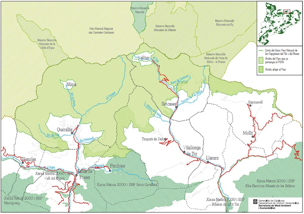 El Gobierno declara el Parque Natural de las Cabeceras del Ter y del Freser