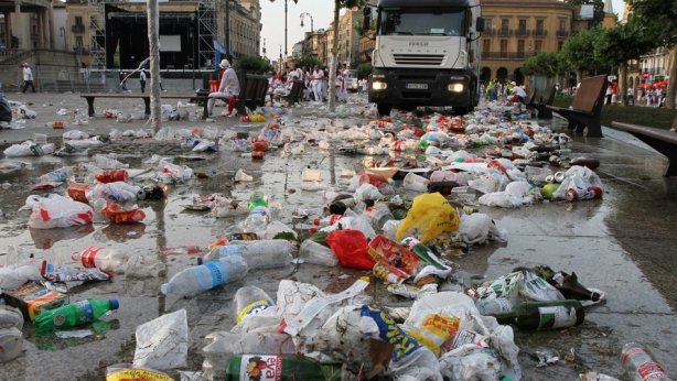 Recogidas 1.102 toneladas de residuos en los Sanfermines