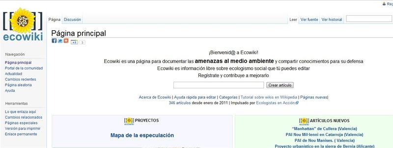 Nace la Wikipedia para la defensa del medio ambiente