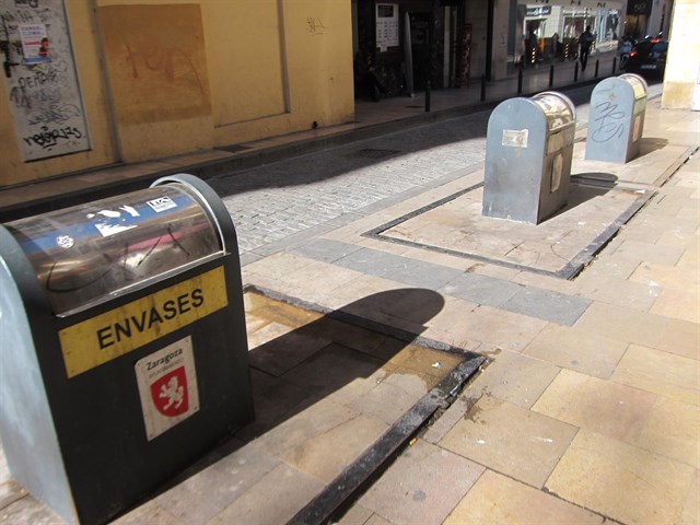 Sustituidos los contenedores soterrados del Casco Histórico de Zaragoza