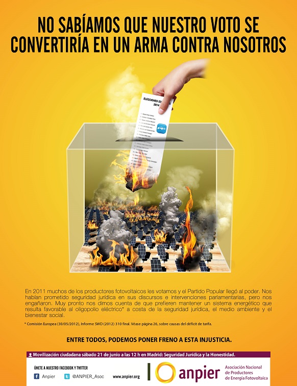 El PP ‘amordaza’ a los fotovoltaicos