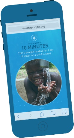 ¡Dona agua de manera gratuita e instantánea!