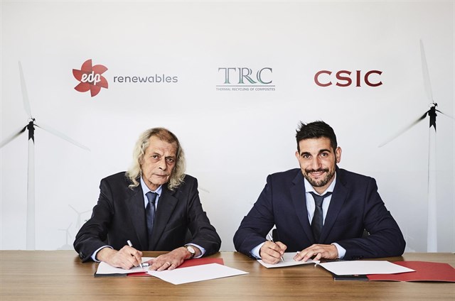 EDPR Y TRC se alían para el reciclaje de componentes de aerogeneradores e impulsar el sistema R3fiber