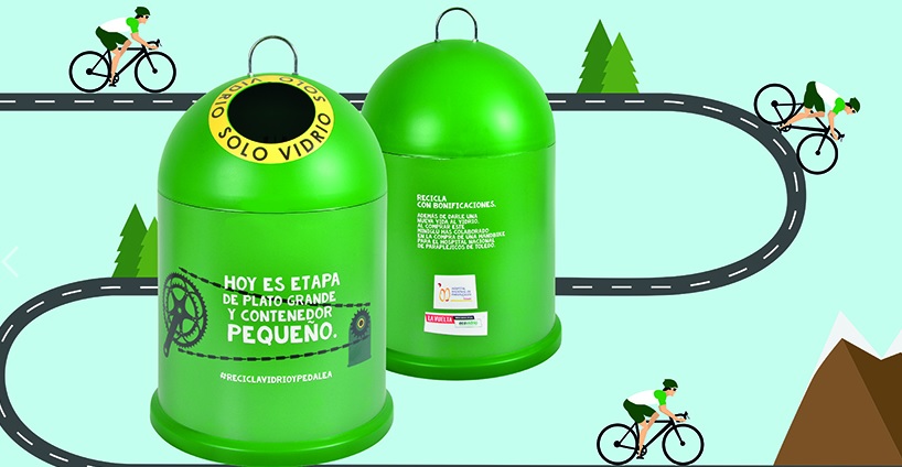 El reciclaje de vidrio va sobre ruedas