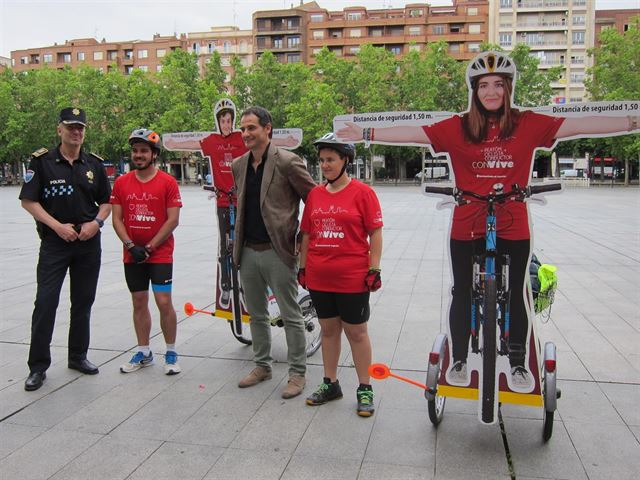 Logroño arranca la campaña Convive dirigida a conductores para respetar a ciclistas