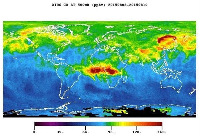 Gases de incendios forestales y agrícolas recorren el mundo transportados por los vientos