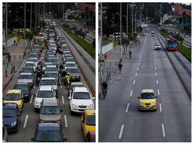 Colombia sin coche y moto para reducir CO2