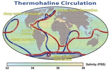 La circulación termohalina del Atlántico quedó casi detenida en la última glaciación