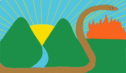 La Boitatá y la víbora de fuego