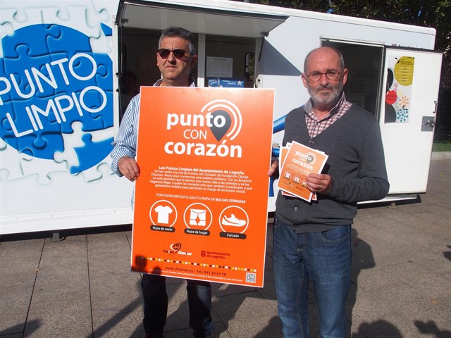 Los Puntos Limpios móviles del Logroño recogerán también ropa