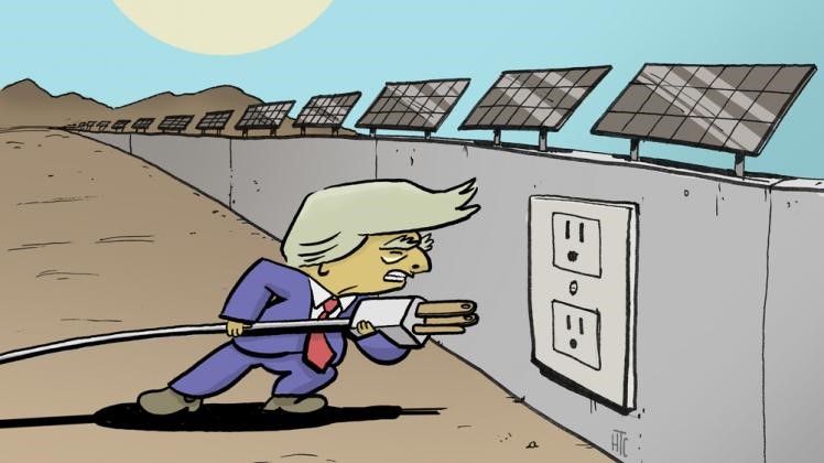 La solución solar de Trump a su tristemente célebre Muro