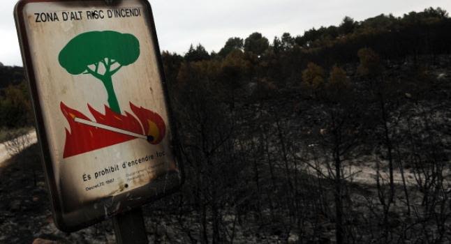 El riesgo de incendio forestal ‘elevadísimo’ en diez comarcas catalanas