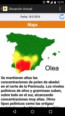 Innovadora ‘app’ para conocer la cantidad y previsión de polen