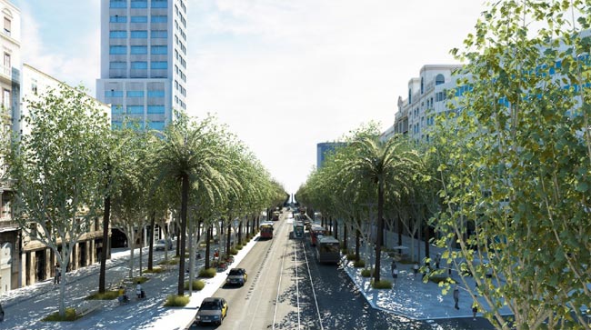 Barcelona presenta las dos opciones para transformar la Diagonal