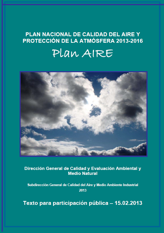 Plan Nacional de Calidad Del Aire 2013-2016 (Plan Aire)