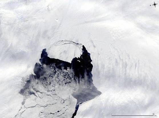 Un inmenso iceberg se ha desprendido de la Antártida