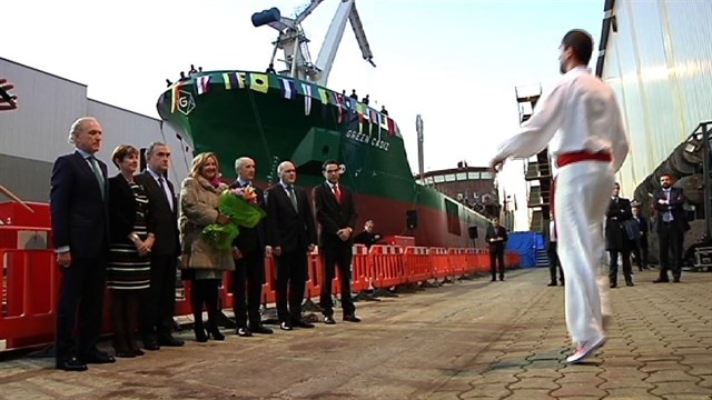 Astilleros Murueta bota el buque de recogida de residuos Green Cádiz