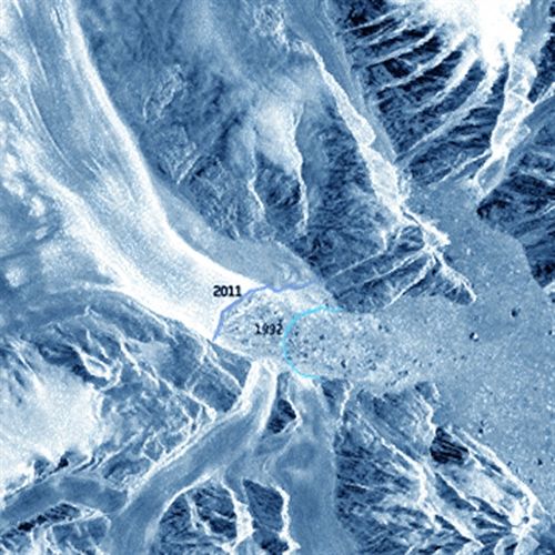Satélites prueban el rápido retroceso de un glaciar en Groenlandia