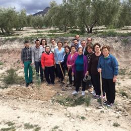 Repoblando la A-315 a su paso por Huesa (Jaén)