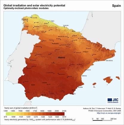 España ‘al alza’ en radiación solar
