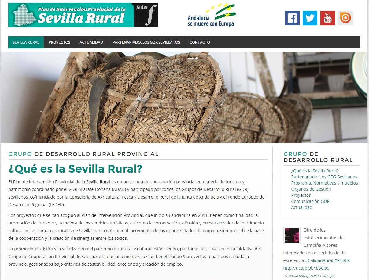El Grupo de Cooperación de Desarrollo Rural de Sevilla estrena espacio web