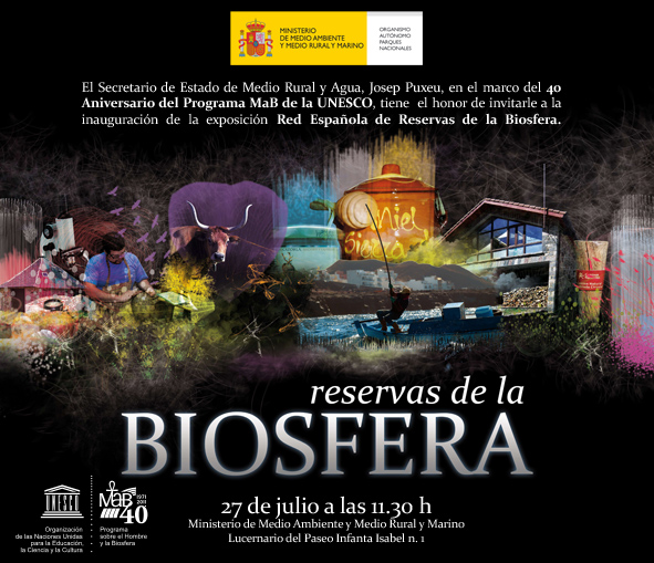 El Secretario de Estado de Medio Rural y Agua inaugura mañana la exposición “Red Española de Reservas de la Biosfera”