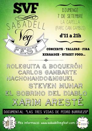 Sabadell acoge un festival sobre el estilo de vida vegetariano con conciertos y talleres