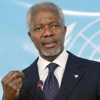 Kofi Annan asegura que los países que más emisiones de CO2 produzcan tendrán que afrontar un mayor coste