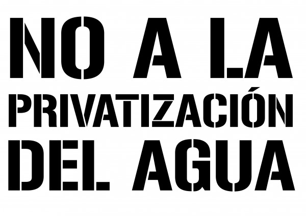 NO a la privatización del agua