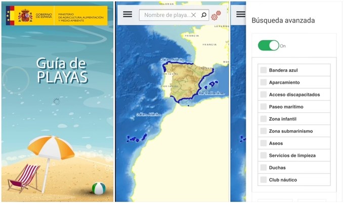 Busca tu playa ideal para el verano con esta app del Ministerio de Medio Ambiente