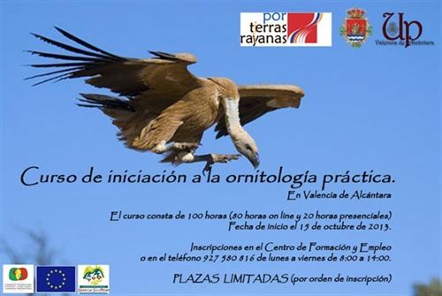 Extremadura. Valencia de Alcántara (Cáceres) organiza un curso sobre ornitología práctica