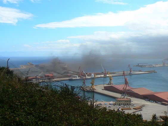 Asturias. Ayer se disparo la contaminación en el centro de Gijón