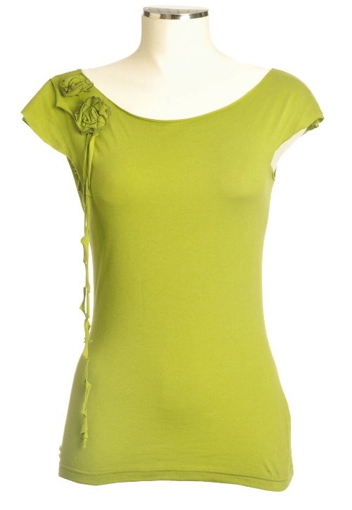 Camiseta mujer algodón orgánico lica verde IDEO