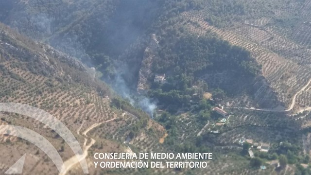 Controlado el incendio en el paraje de Cuadros