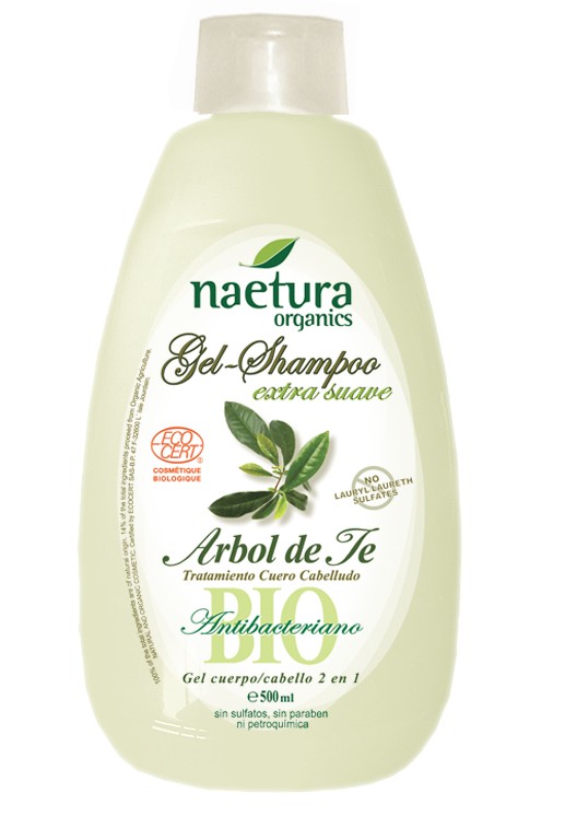 Gel Champú Aromaterapia Árbol de Te Bio Naetura