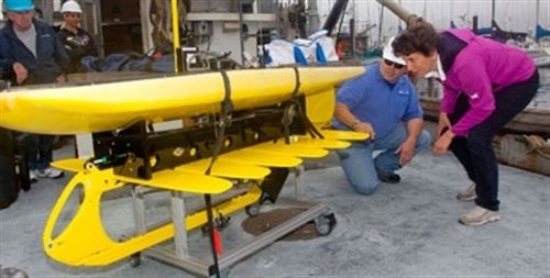 Robot flotante para rastrear a los grandes tiburones blancos