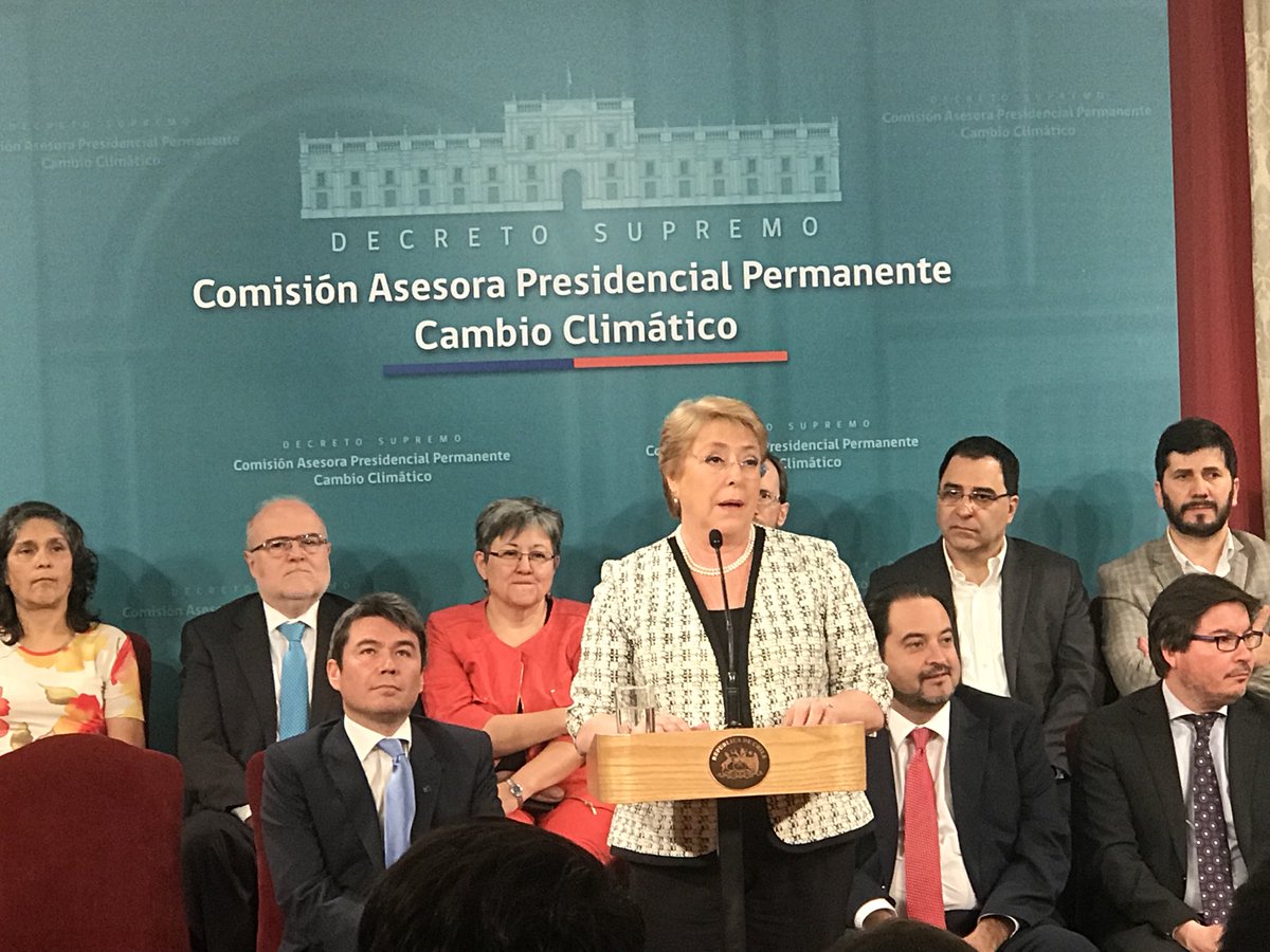 Chile: Bachelet firmó un decreto que crea la Comisión Asesora Permanente de Cambio Climático
