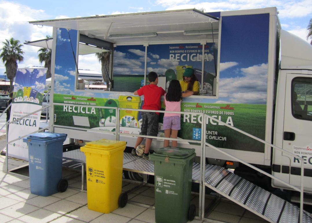 La campaña de SOGAMA del reciclaje viaja a Ponteceso y Coristanco