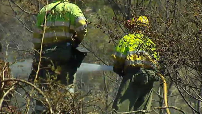 Incendio forestal en el Parque Natural del Montgó