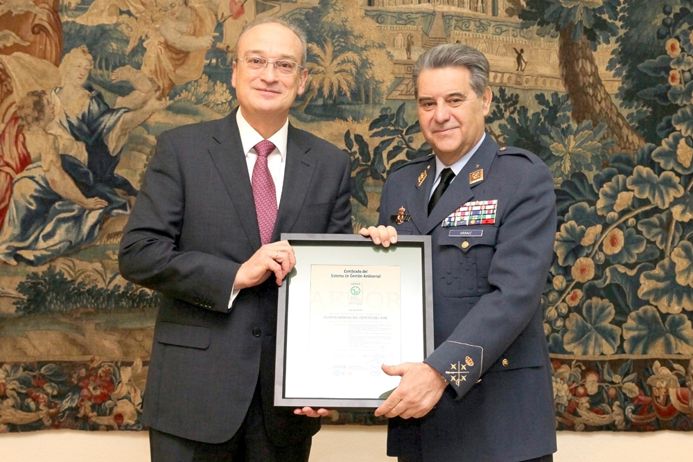 AENOR certifica la Gestión Ambiental del Cuartel General del Ejército del Aire