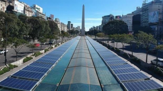 Argentina: El Metrobús de la 9 de Julio en Buenos Aires estrena energía solar