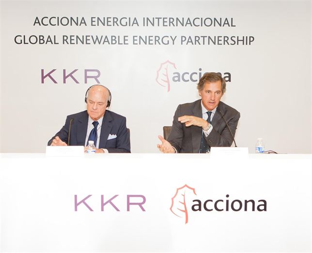 Acciona y KKR formalizan una alianza para las energías renovables
